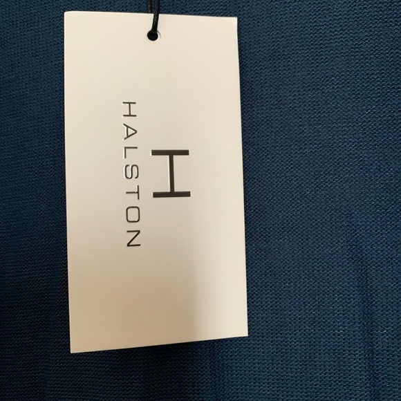 NWT Halston blue open Sweater Cardigan Size medium new with tag hang ove… - Picture 5 of 5